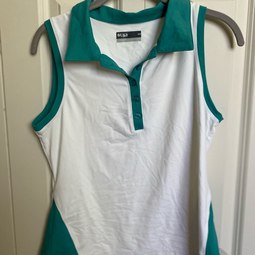 Athletic golf/tennis collared tank top